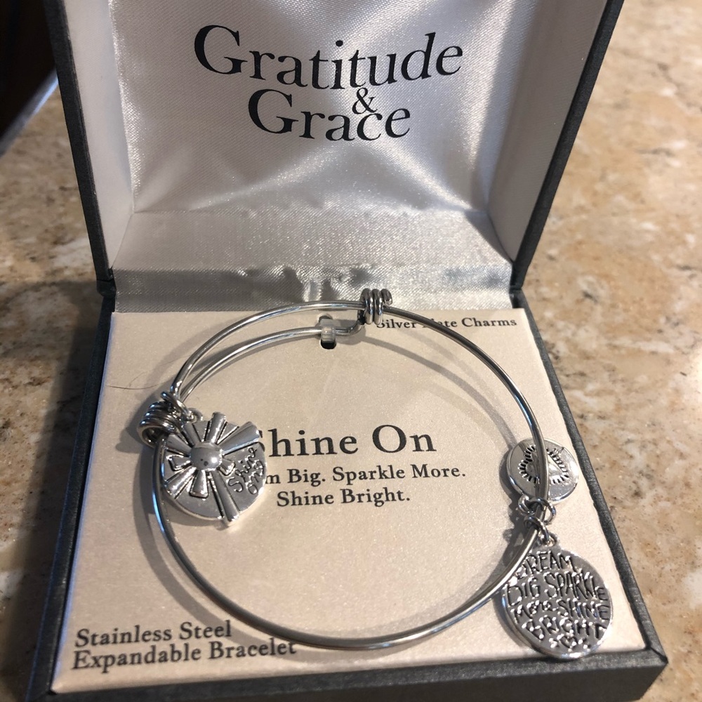 Gratitude and Grace “Shine On” Charm Bracelet